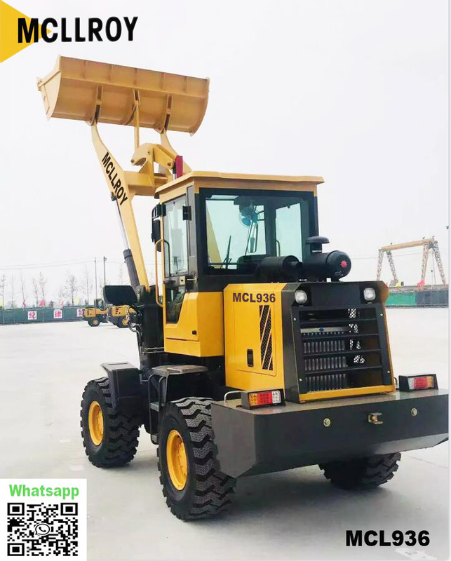 Flexible 2.5 Ton Wheel Loader Mini Front End 2000kg Rated Load For Construction