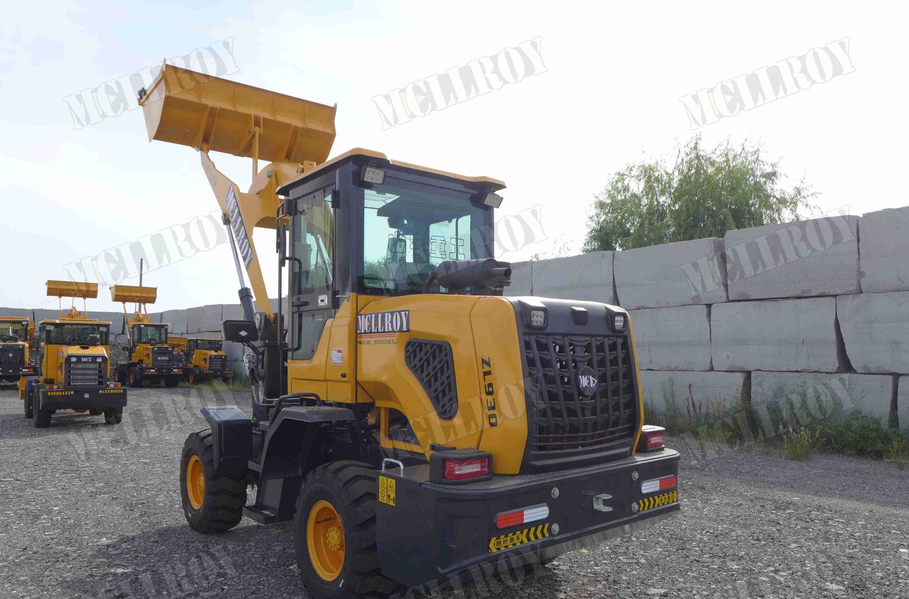 4 Wheel Drive Wheel Loader Machine Tire 20.5-16S 1.0m3 Bucket